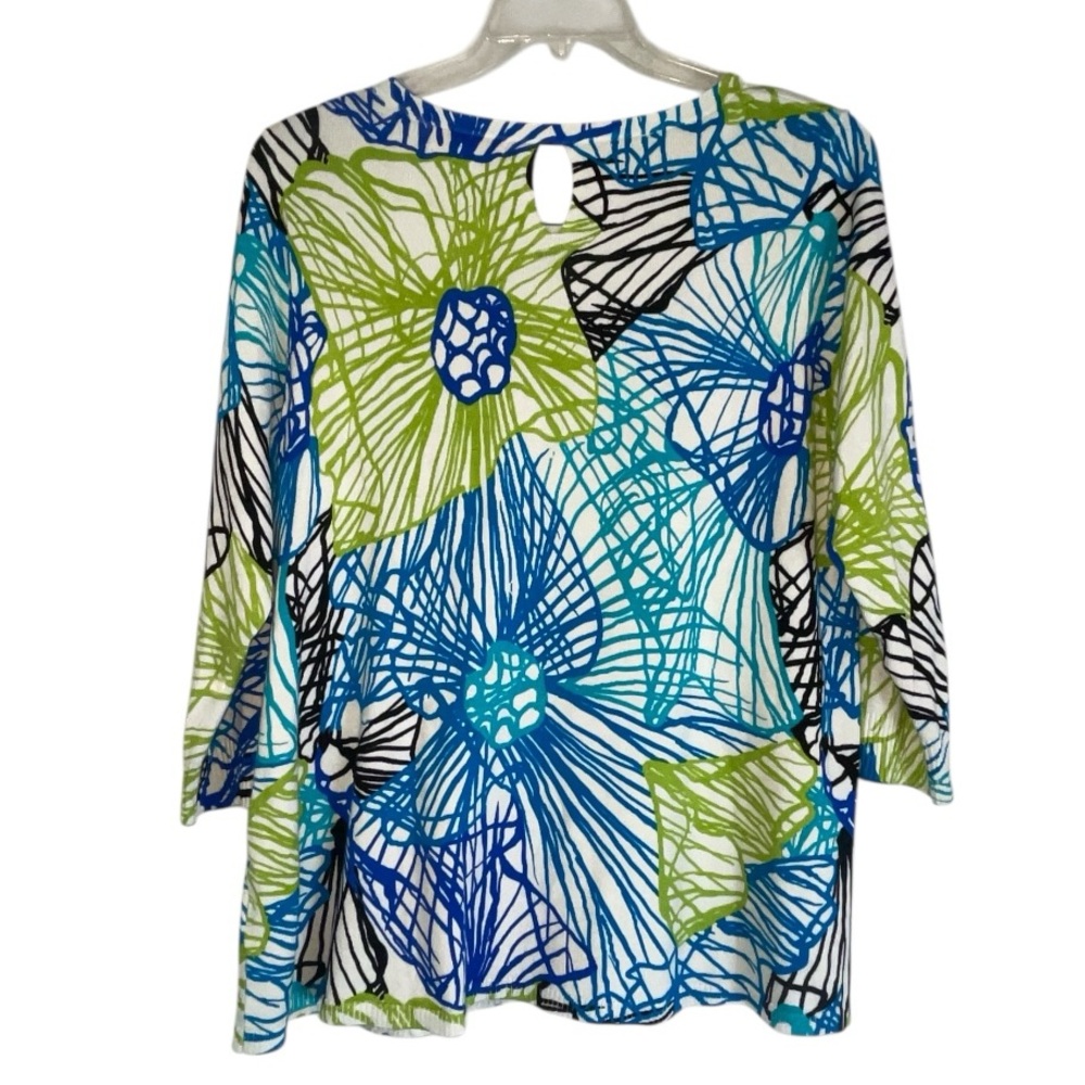 OneA abstract floral top/ tunic. Size XL GUC - Picture 2 of 7